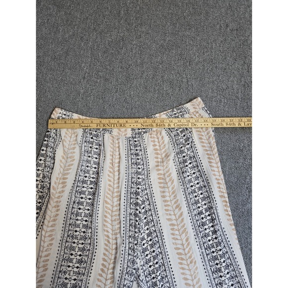 Angie womens Women's Flare Ruffle Pants Elastic Waist Size 2X Boho Lagenlook - Picture 3 of 9